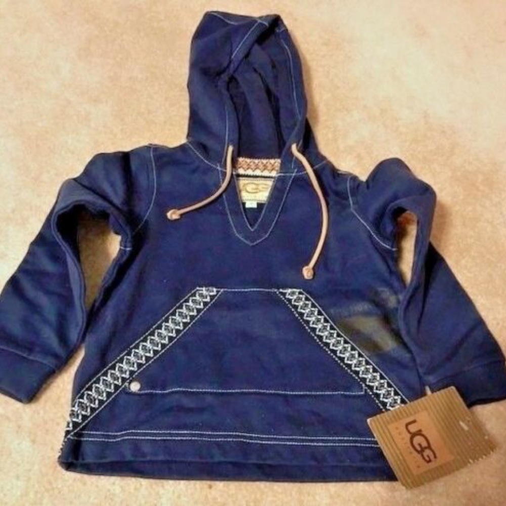 New UGG Australia Navy Blue Hoodie Sweatshirt Jacket